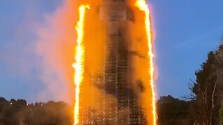 In Northern Ireland, a bonfire was set up featuring a migrant boat & a giant Palestinian flag effigy