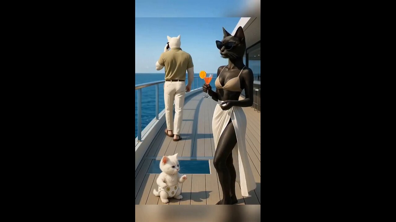 Sad kitten survives on island🥺😭