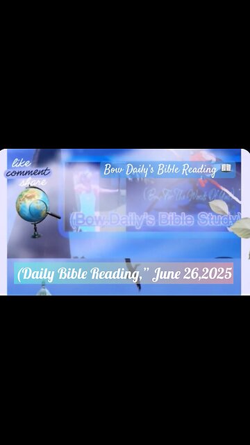 (Bow.Bible Daily Study)5 Verse A day. June 26,2025. Exo, 26 To 30 (KJV)