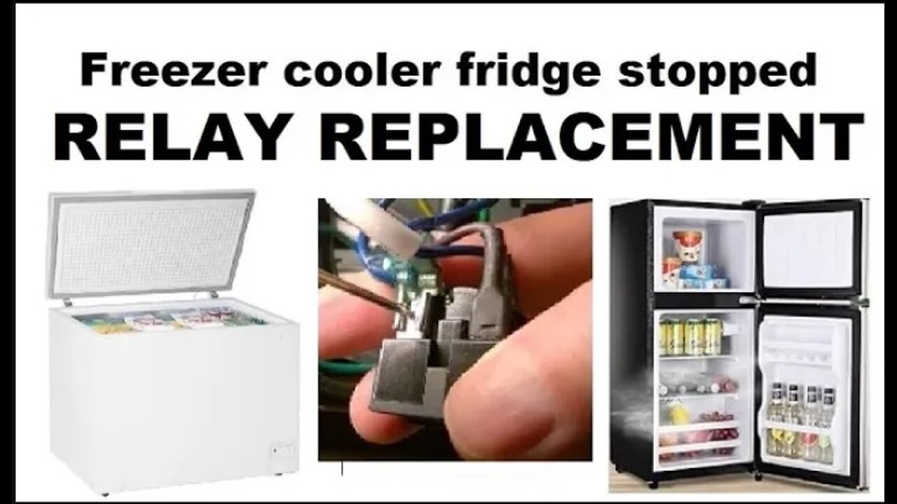 Mini fridge cooler chest freezer stopped - start relay replacement, failure tips /compressor