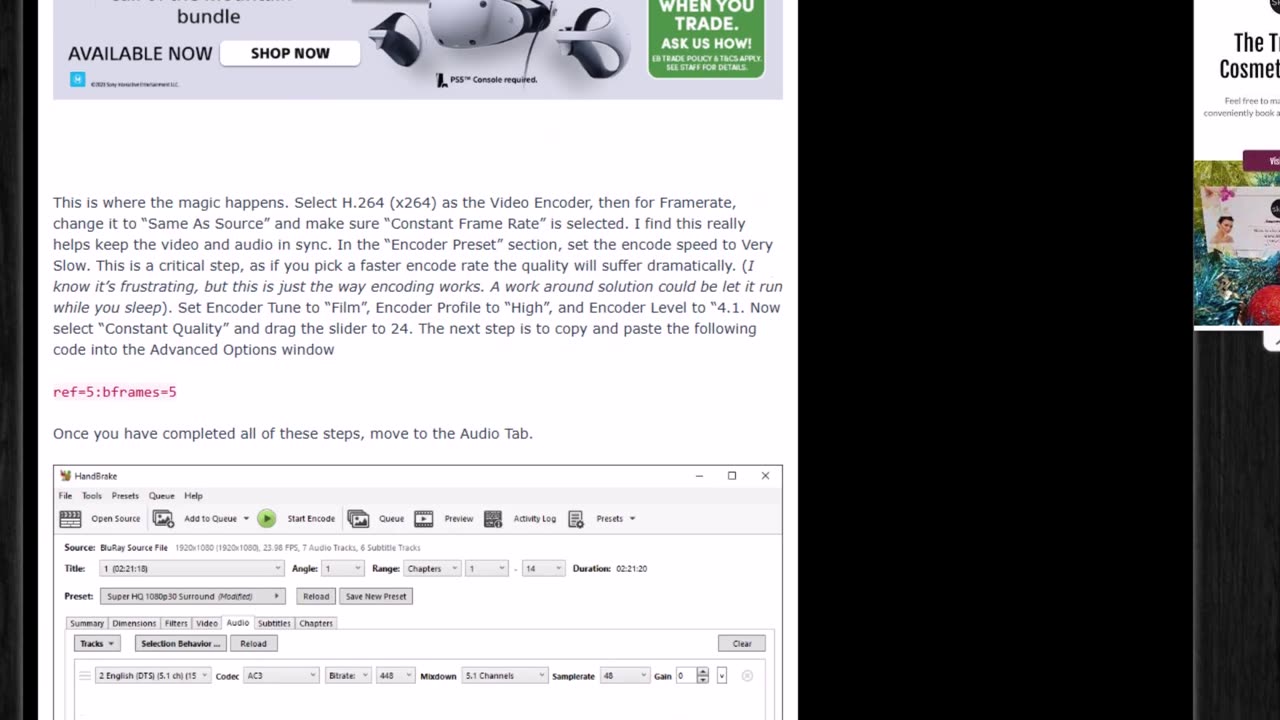 Best Optimal Settings to Convert Bluray 1080p Video to H 264 in Handbrake on Windows & Mac in 2023