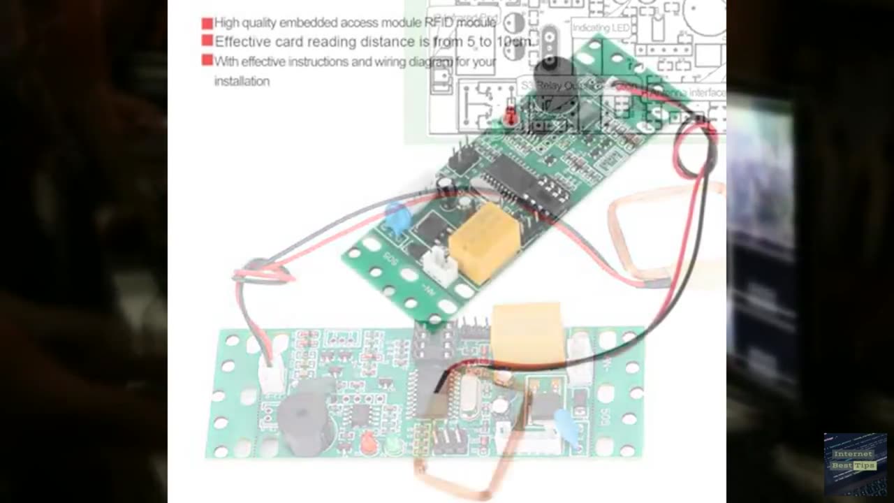 RFID Module, ABS DC 9-12V 125khz RFID Reader Module RFID Embedded Control Board