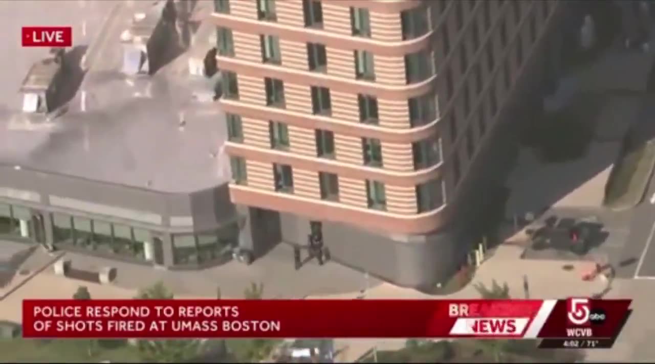 Massive police response after reports of shots fired at UMass Boston, police say