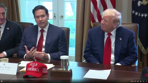 Rubio reports to Trump on State Dept goings on... and Trump is all smiles, so far