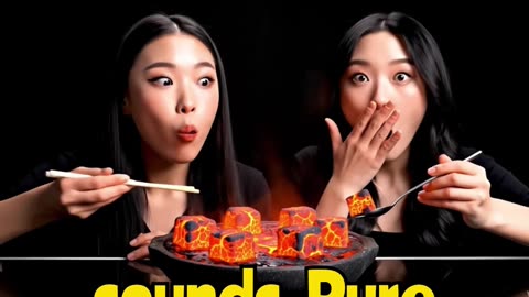 Two Sisters Eating Molten Lava Rocks?! 🌋🪨 ASMR You Won’t Believe