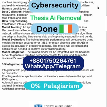 Student Work (Thesis) | Thesis Ai Removal - Internet Filtering with AI Tools | Cybersecurity | TCD