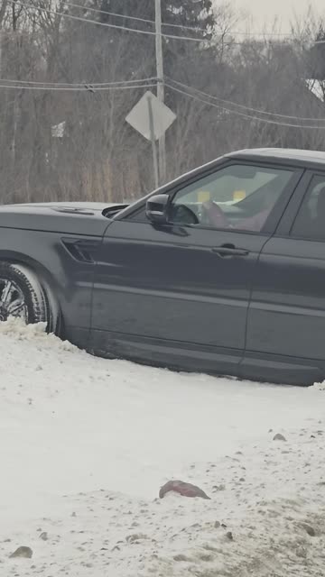 Stuck during a traffic jam.