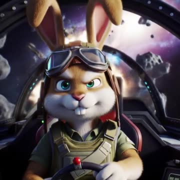Rabbit as a Sci-Fi Spaceship Pilot