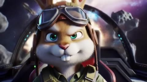 Rabbit as a Sci-Fi Spaceship Pilot