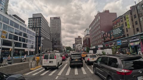 4K Driving Over Williamsburg Bridge from Brooklyn to Manhattan New York City NYC Outer Roadway ASMR
