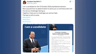 World's oldest head of state, Cameroon's Biya, 92, stands for re-election
