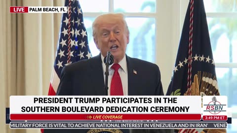 WATCH: President Trump is Honored to Accept "President Donald J. Trump Blvd" at Ceremony - 01/16/26