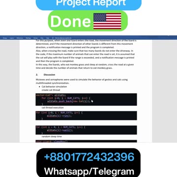 Student Work(Project) | COP 4634 Project 3 Report - Thread Synchronization Systems & Networks | UWF