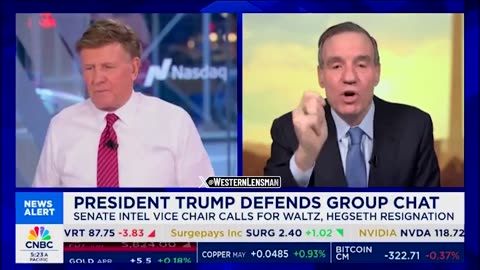 CNBC’s Joe Kernen reminds a hyperventilating Mark Warner of the Biden