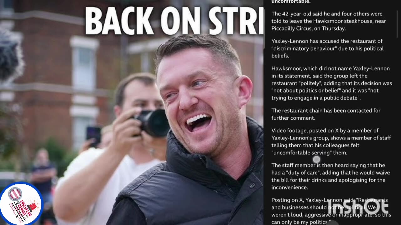 Tommy Robinson 07-06-2025 he's back