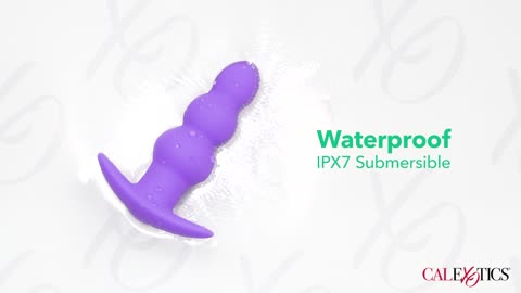 Basic Essentials Rechargeable Beaded Anal Plug Purple 155766 