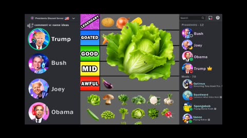US Presidents Rank Vegetables Part Four