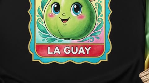 ¿Ya viste esta ternurita de guayaba con sombrero? La quiero yaaa #camisetadivertida #lotería