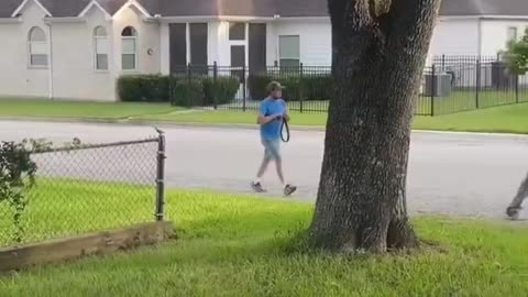 Dad gets his son out of ICE protest.