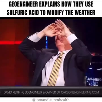 GEO ENGINEER EXPLAINS HOW THEY USE SULFURIC ACID TO MODIFY THE WEATHER
