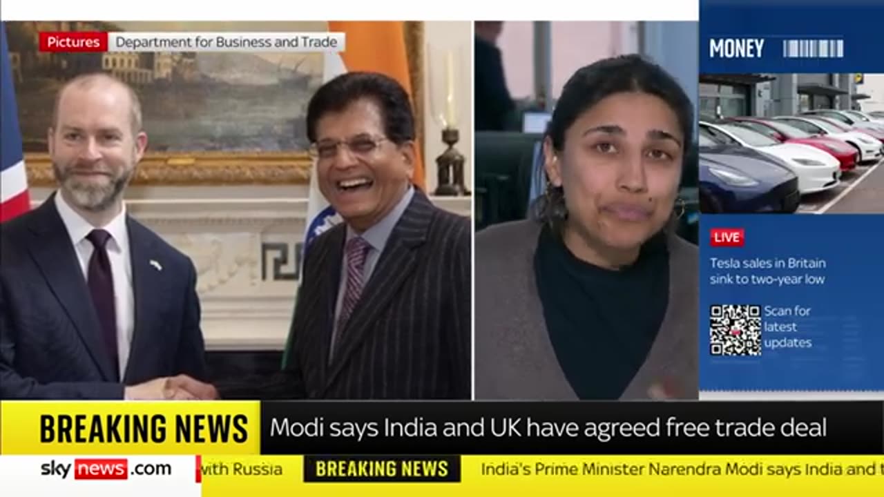 Reduced tariffs on whisky and gin as UK and India strike historic trade deal
