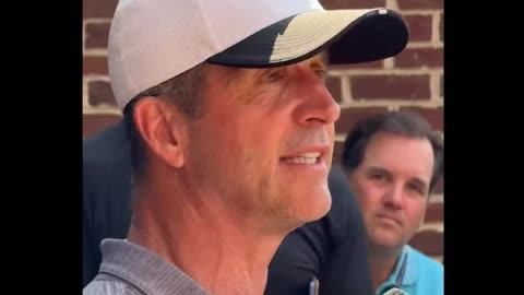 Coach Harbaugh Hits Back at Reporter's Anti-Trump Question