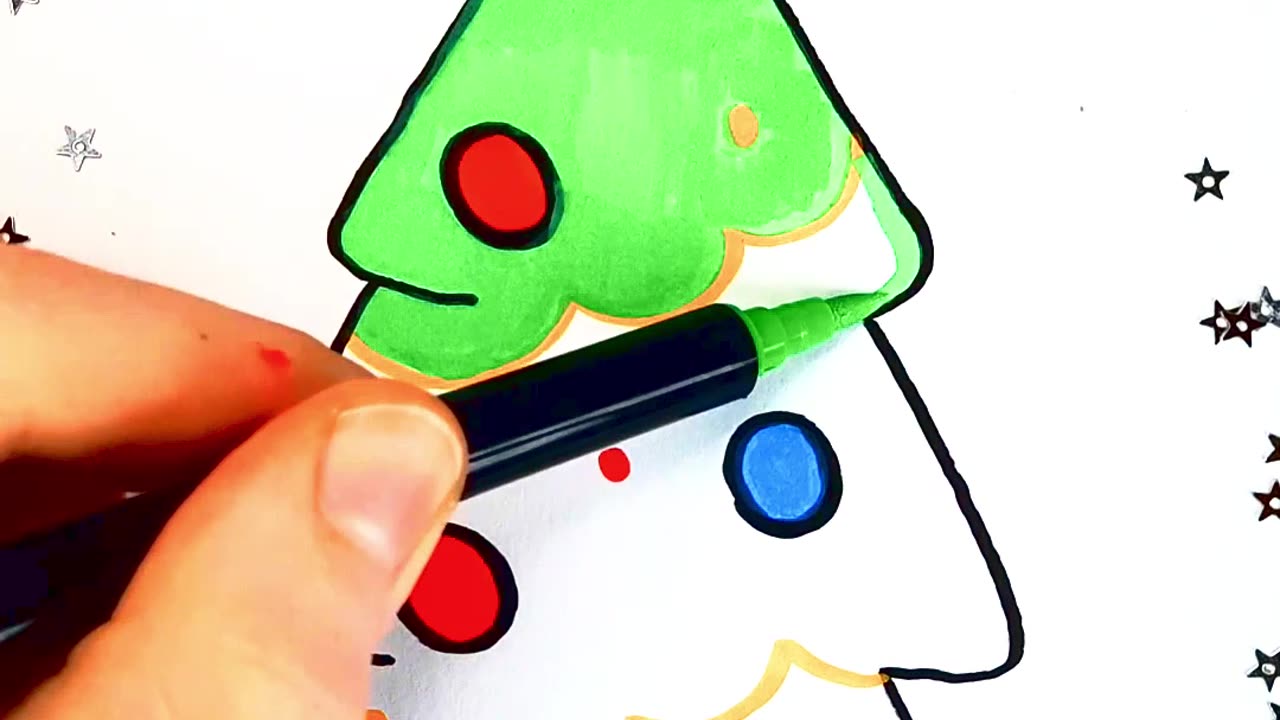 How to draw Christmas tress /This Christmas Tree Is Too Cute 🎄✨