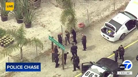 Police chase possible kidnapping suspect in West L.A. area