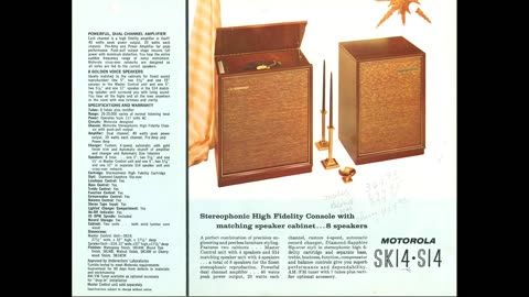 1959 Motorola Stereophonic High Fidelity Catalog No Sound, Historical Reference
