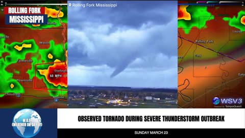 🌪️ Tornado Hits Rolling Fork, MS: Severe Storms 3/23/25 #shorts #severeweather