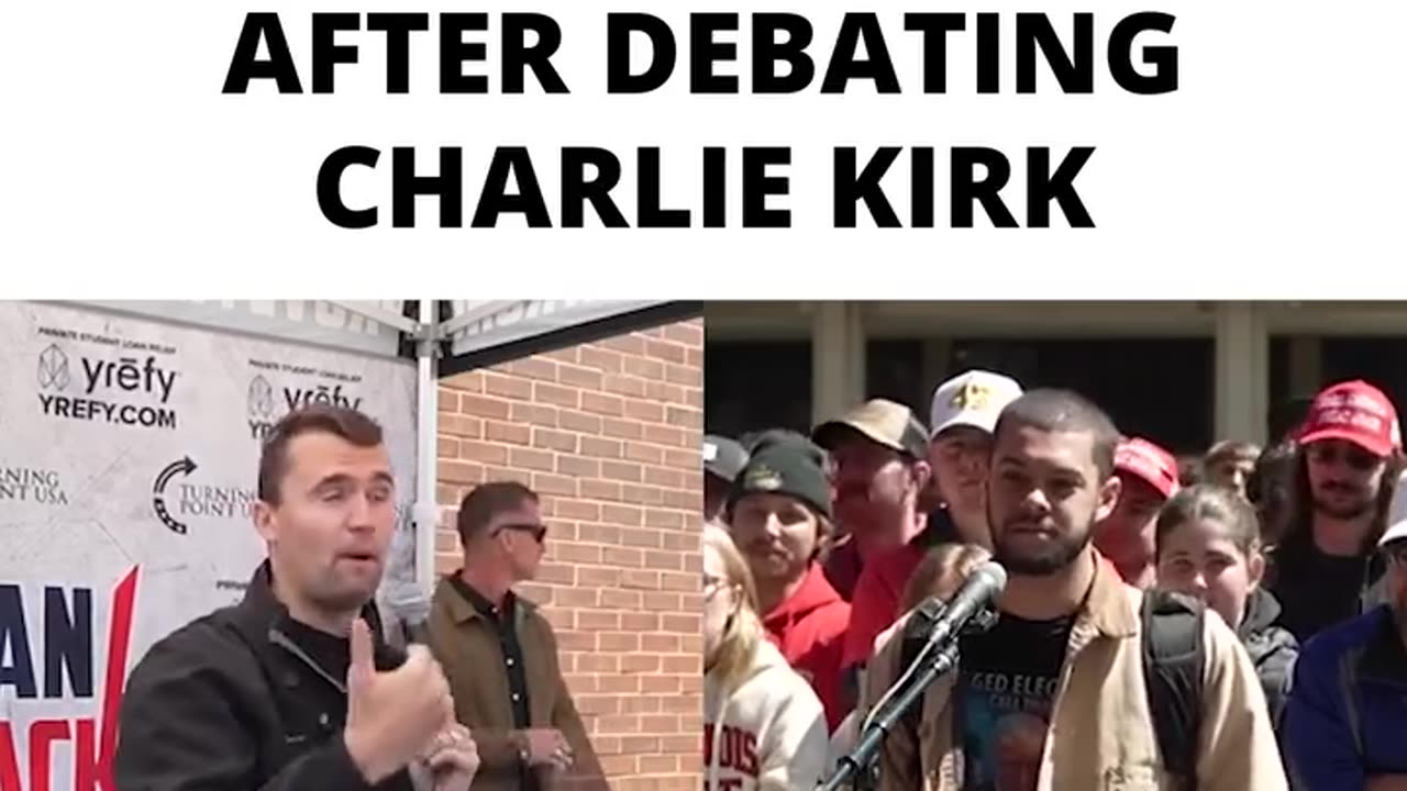 HCNN- "Lib" Student Walks Away With MAGA Hat After Debating Charlie Kirk