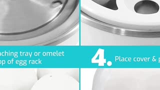 Elite Gourmet EGC-007## Rapid Egg Cooker, 7 Easy-To-Peel, Hard, Medium,