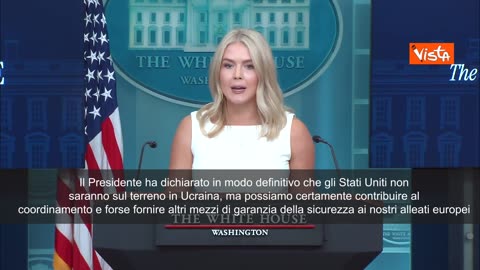NOTIZIE DAL MONDO Portavoce White House:Non ci saranno truppe USA in Ucraina,Lo ha detto la Portavoce della White House Karoline Leavitt in conferenza stampa secondo quanto riferito dal 47mo Presidente USA Donald Trump