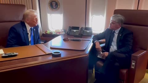 🚨🔥Behind the scenes, Hannity interviews President Trump… #USA