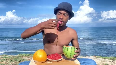 Making drink Water melon with King coconut🍉🥥