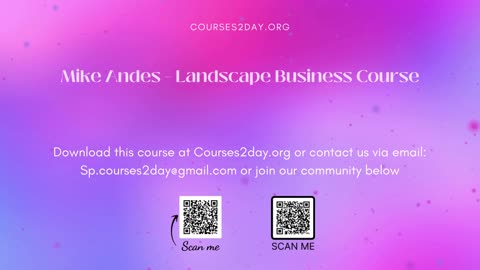 [GET] Mike Andes – Landscape Business Course