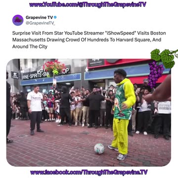 iShowSpeed's Surprise Boston Visit Draws Huge Crowds at Harvard Square and Across the City