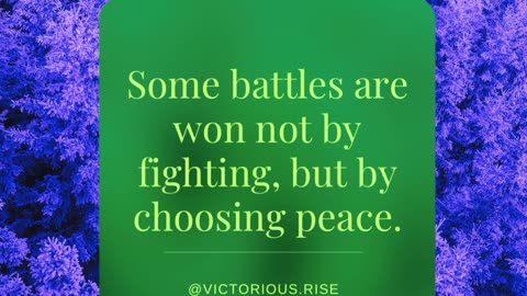 What if your greatest victory comes from choosing peace, not war?