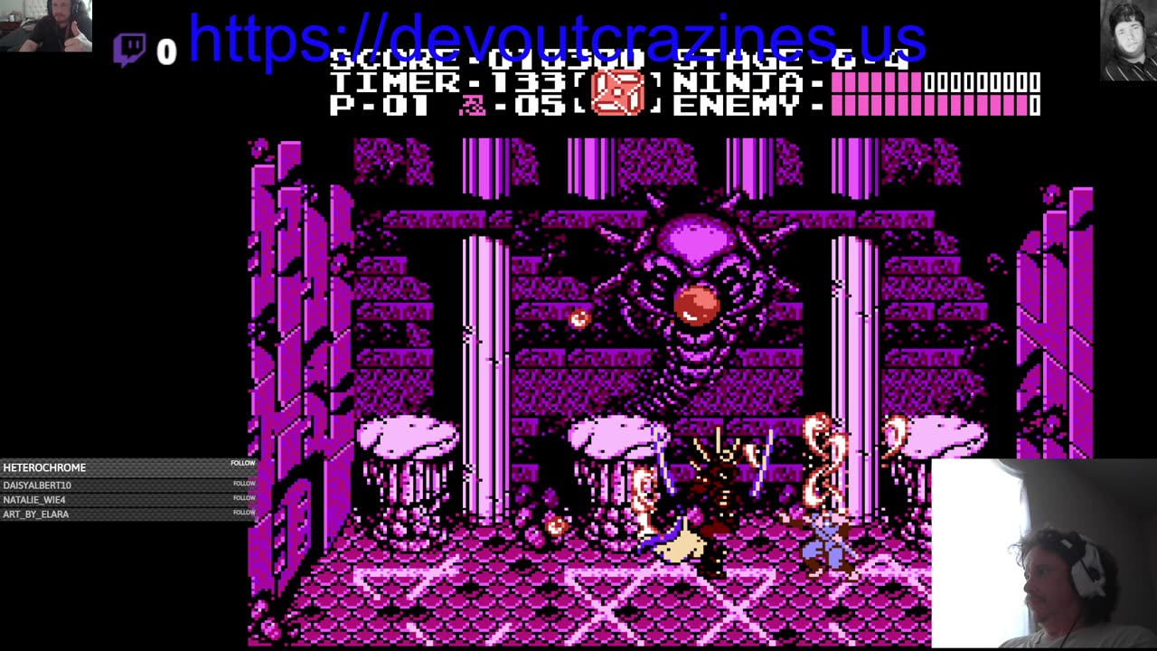 how NOT to fight the end boss of Ninja Gaiden (NES)