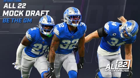 "BE THE GM" - MAKE DETROIT'S DRAFT DECISIONS - ALL 22 INTERACTIVE MOCK DRAFT