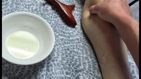 Raynor Leg Massage using Oil.