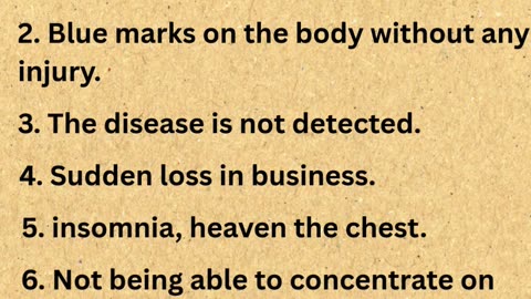 Symptoms of black magic.