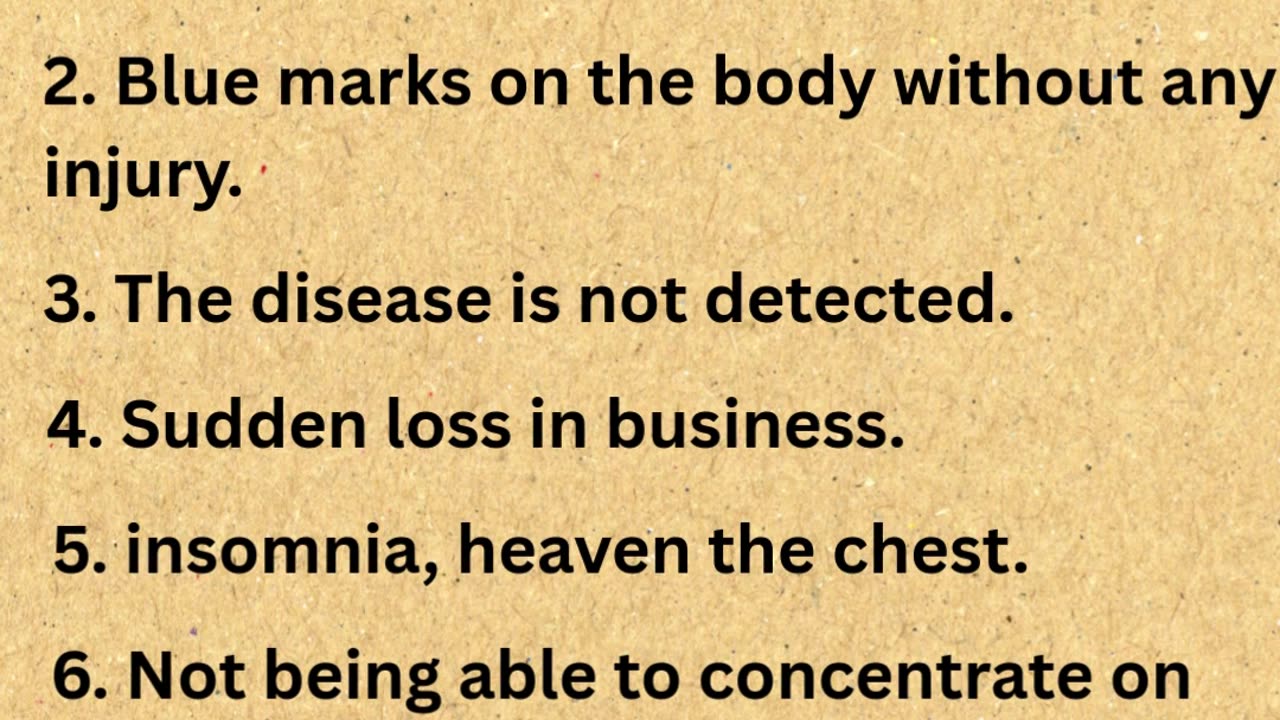 Symptoms of black magic.