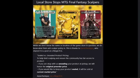 return of the eldrazi? and store tries to stop scalpers