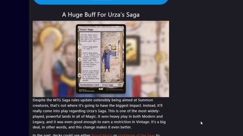 Rule change for Sagas means Urzas sage needs BANNED!