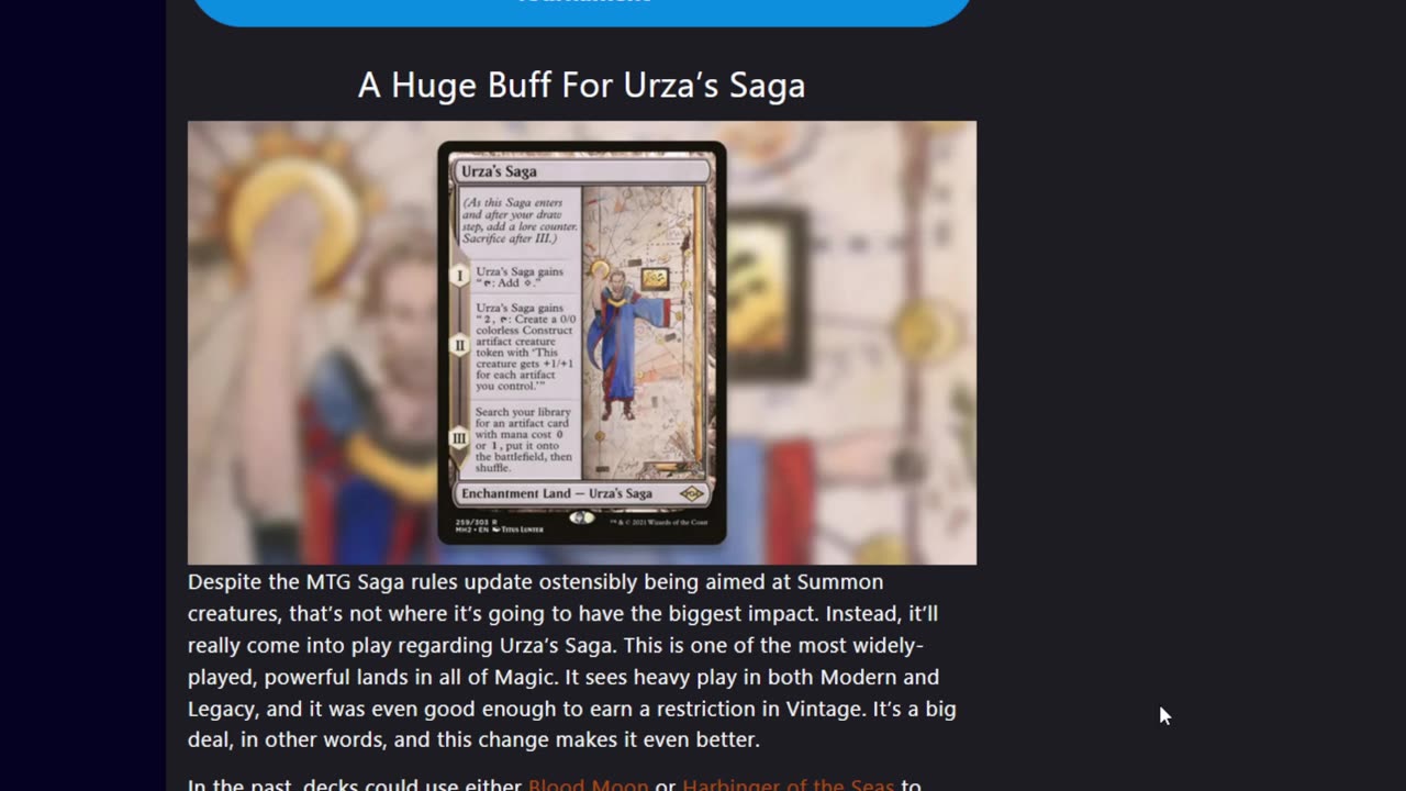 Rule change for Sagas means Urzas sage needs BANNED!