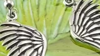 Angel Wings Silver Earrings – Spiritual Elegance in Sterling Silver