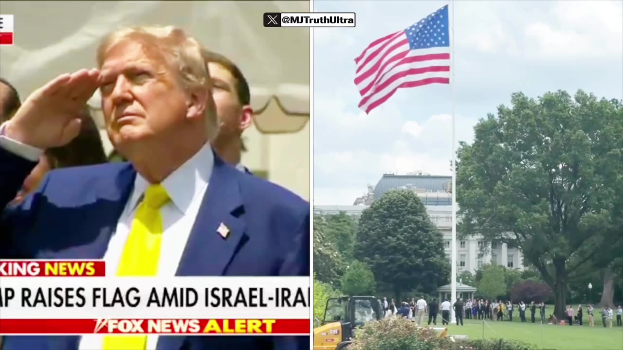 President Trump installed two YUGE Flags on the North and South lawn today.