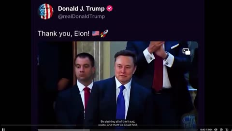 🚨 Tổng thống Trump vừa đăng video EPIC này để vinh danh @ElonMusk và những đóng góp của ông.