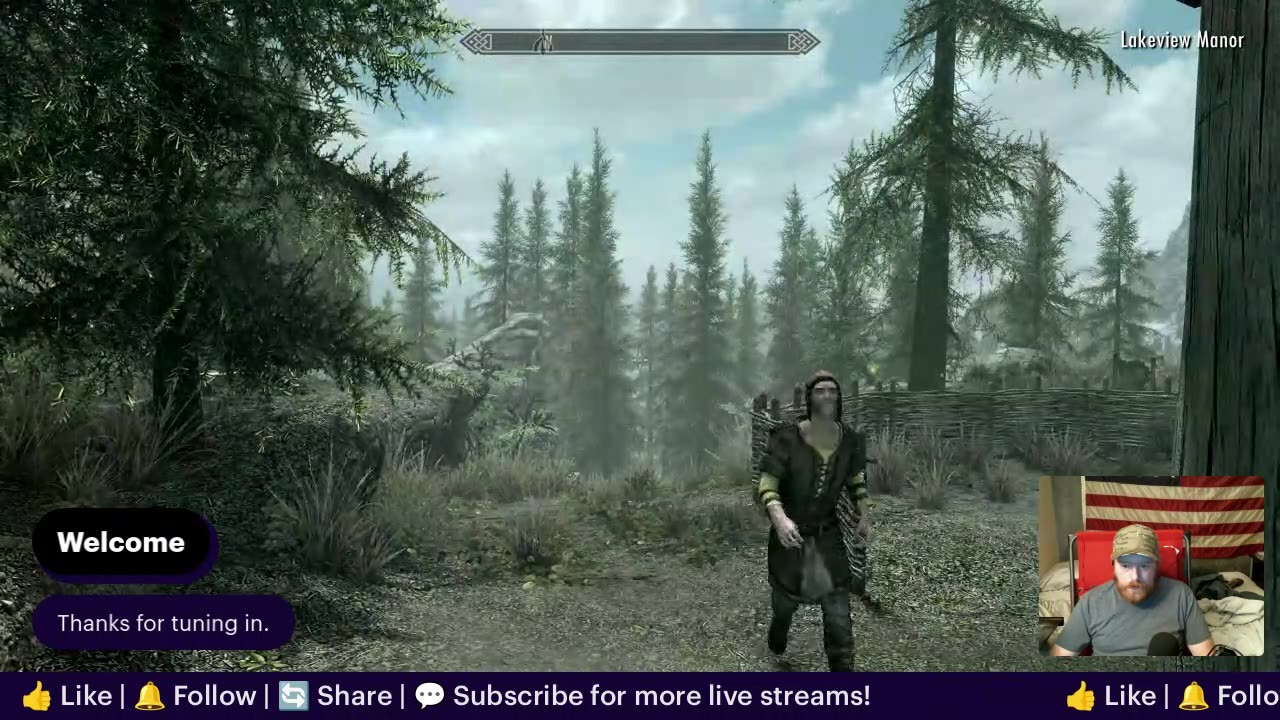 Playing Skyrim And Relaxing